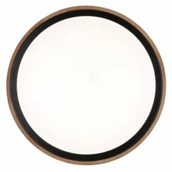 Lampes En Bois-Luminaires Globo Lighting Bruno Plafonnier LED Brun, Noir, 1 lumière