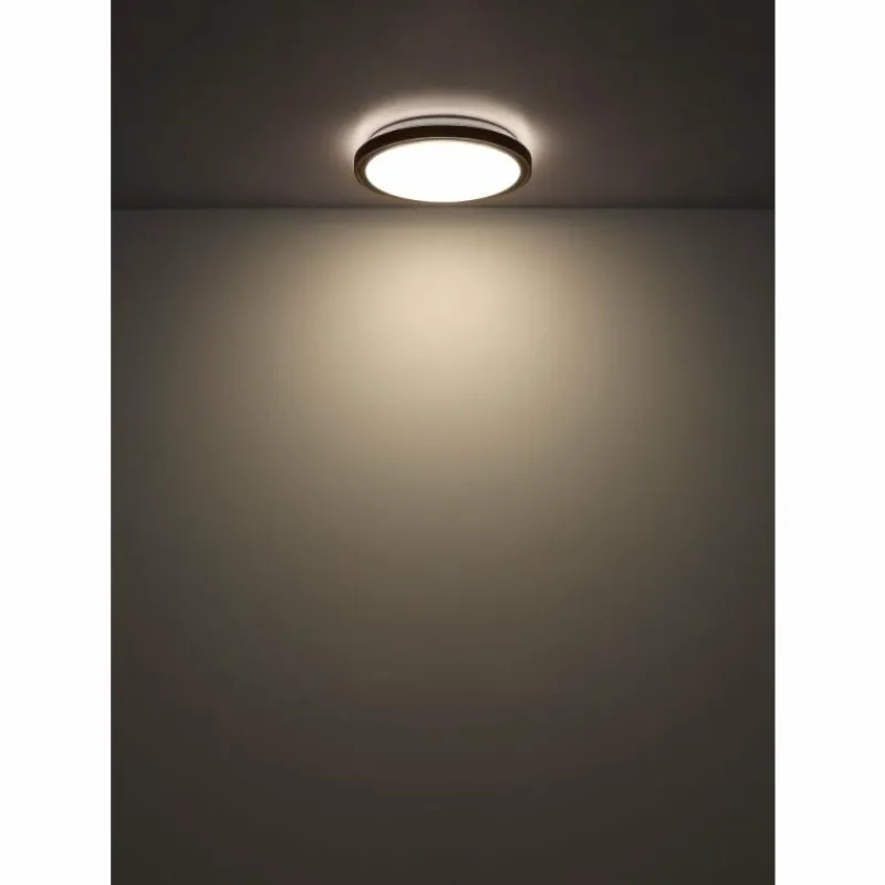 Lampes En Bois-Luminaires Globo Lighting Bruno Plafonnier LED Brun, Noir, 1 lumière