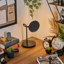 hofstein Buktrup Lampe de bureau, Lampe à poser LED Noir, 1 lumière