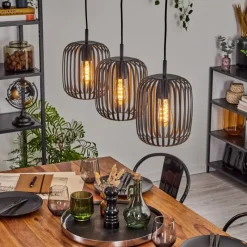 hofstein Bystrup Suspension, Suspension Noir, 3 lumières