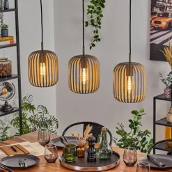 Luminaires Scandinaves-hofstein Bystrup Suspension, Suspension Beige, Sable, 3 lumières