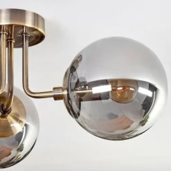 hofstein Cabalonga Plafonnier, Boule lumineuse Laiton, 3 lumières