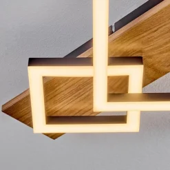 Luminaires Scandinaves-hofstein Cabanas Plafonnier LED Couleur bois, Noir, 1 lumière