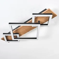 Luminaires Scandinaves-hofstein Cabanas Plafonnier LED Couleur bois, Noir, 1 lumière