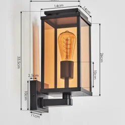 hofstein Cadafaes Lampe murale d´extérieur Noir, 1 lumière