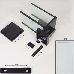 hofstein Cadafaes Lampe murale d´extérieur Noir, 1 lumière