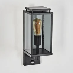 hofstein Cadafaes Lampe murale d´extérieur Noir, 1 lumière, Détecteur de mouvement