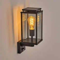 hofstein Cadafaes Lampe murale d´extérieur Noir, 1 lumière, Détecteur de mouvement