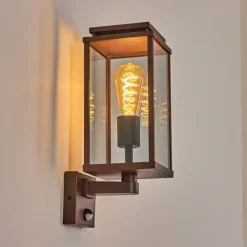hofstein Cadafaes Lampe murale d´extérieur Rouille, 1 lumière, Détecteur de mouvement