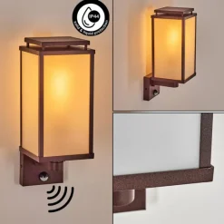 hofstein Cadafaes Lampe murale d´extérieur Rouille, 1 lumière, Détecteur de mouvement