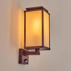 hofstein Cadafaes Lampe murale d´extérieur Rouille, 1 lumière, Détecteur de mouvement