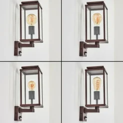 hofstein Cadafaes Lampe murale d´extérieur Rouille, 1 lumière, Détecteur de mouvement