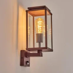 hofstein Cadafaes Lampe murale d´extérieur Rouille, 1 lumière, Détecteur de mouvement