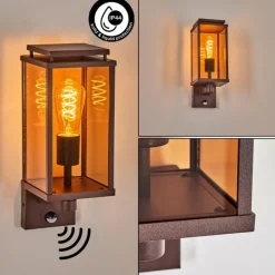 hofstein Cadafaes Lampe murale d´extérieur Rouille, 1 lumière, Détecteur de mouvement