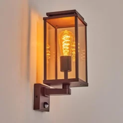 hofstein Cadafaes Lampe murale d´extérieur Rouille, 1 lumière, Détecteur de mouvement