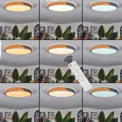 Luminaires Scandinaves-hofstein Cadaixo Plafonnier LED Écru, Noir, 1 lumière, Télécommandes