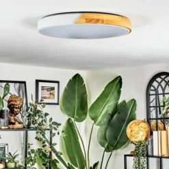 Luminaires Scandinaves-hofstein Cadaixo Plafonnier LED Écru, Blanc, 1 lumière, Télécommandes