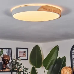 Luminaires Scandinaves-hofstein Cadaixo Plafonnier LED Écru, Blanc, 1 lumière, Télécommandes