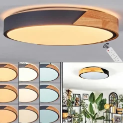 hofstein Cadaixo Plafonnier, Panel LED Blanc, 1 lumière, Télécommandes