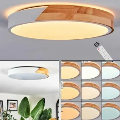 hofstein Cadaixo Plafonnier, Panel LED Blanc, 1 lumière, Télécommandes