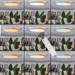 hofstein Cadaixo Plafonnier, Panel LED Blanc, 1 lumière, Télécommandes