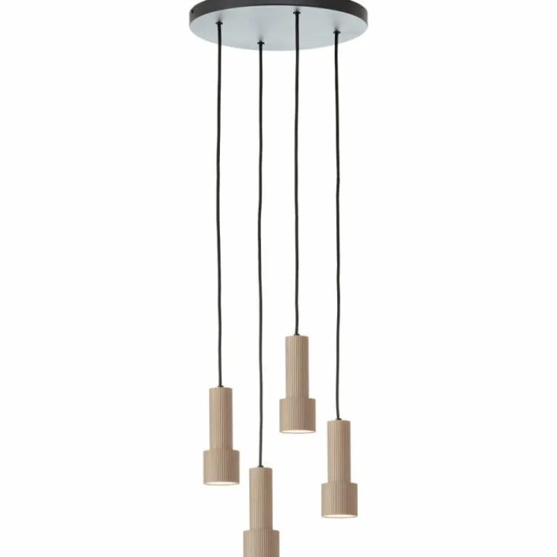 Luminaires Scandinaves-Luminaires Brilliant Cadiz Suspension Noir, 4 lumières