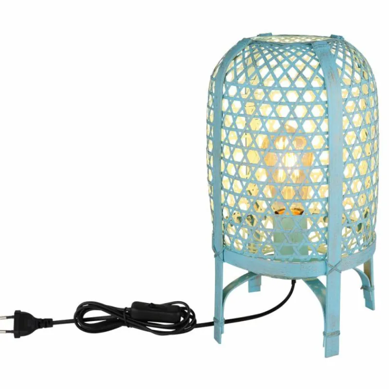 Luminaires Globo Lighting Cairo Lampe à poser Bleu, 1 lumière* Lampes À Poser