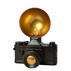 Lampes Dorées-Luminaires Lucide CAMERA Lampe à poser Noir, 1 lumière