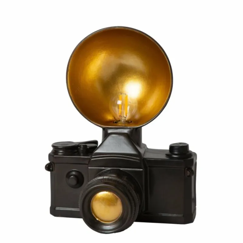 Lampes Dorées-Luminaires Lucide CAMERA Lampe à poser Noir, 1 lumière