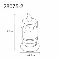 Luminaires Globo Lighting Candle Lampe à poser LED Transparent, 1 lumière* Éclairage Led