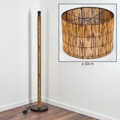 Luminaires Scandinaves-hofstein Cando Lampadaire Brun, Écru, Noir, 1 lumière