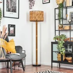 Luminaires Scandinaves-hofstein Cando Lampadaire Brun, Écru, Noir, 1 lumière