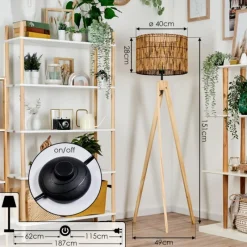 Luminaires Scandinaves-hofstein Cando Lampadaire Écru, 1 lumière