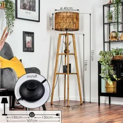 Luminaires Scandinaves-hofstein Cando Lampadaire Écru, 1 lumière