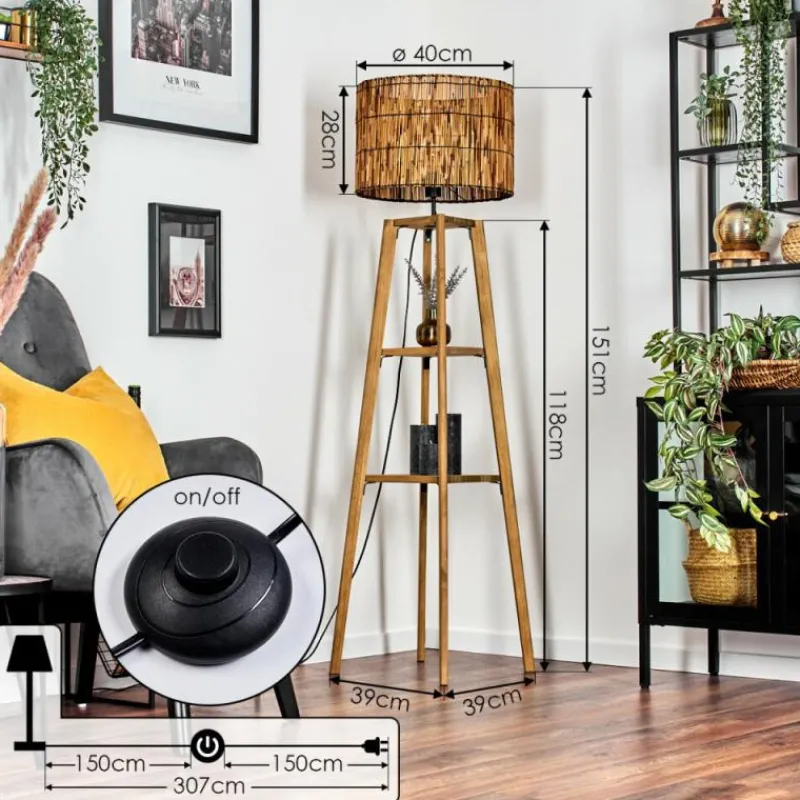 Luminaires Scandinaves-hofstein Cando Lampadaire Écru, 1 lumière