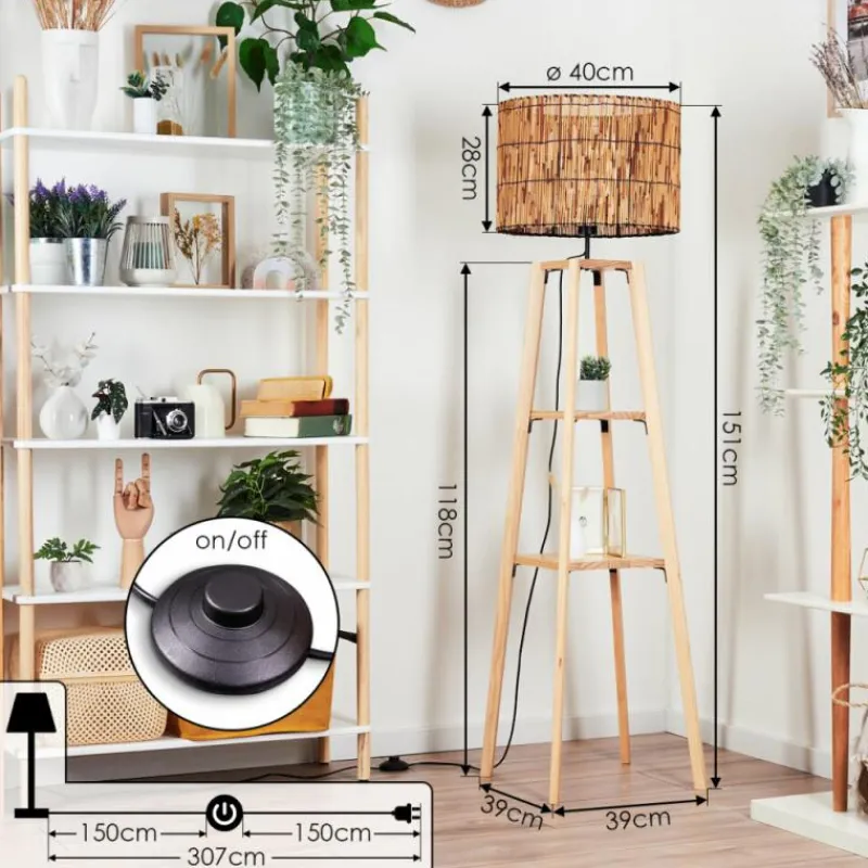 Luminaires Scandinaves-hofstein Cando Lampadaire Écru, 1 lumière