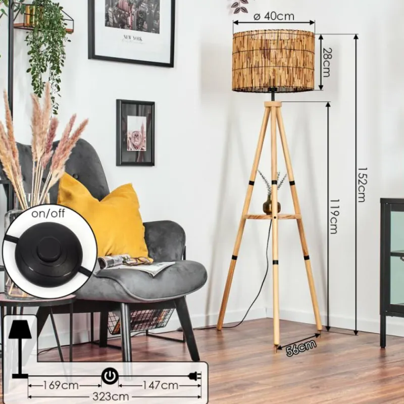 Luminaires Scandinaves-hofstein Cando Lampadaire Écru, 1 lumière