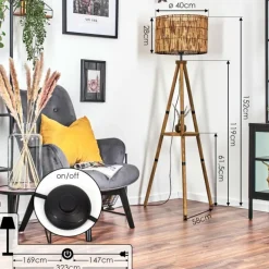 Luminaires Scandinaves-hofstein Cando Lampadaire Écru, 1 lumière