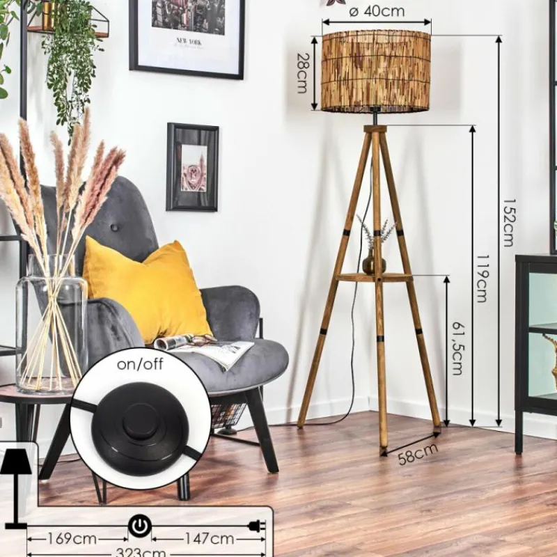 Luminaires Scandinaves-hofstein Cando Lampadaire Écru, 1 lumière