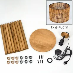 Luminaires Scandinaves-hofstein Cando Lampadaire Écru, 1 lumière