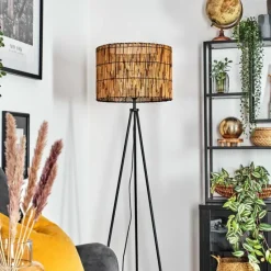 Luminaires Scandinaves-hofstein Cando Lampadaire Écru, Noir, 1 lumière