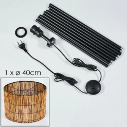 Luminaires Scandinaves-hofstein Cando Lampadaire Écru, Noir, 1 lumière