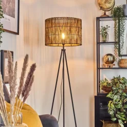 Luminaires Scandinaves-hofstein Cando Lampadaire Écru, Noir, 1 lumière