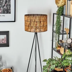 Luminaires Scandinaves-hofstein Cando Lampadaire Écru, Noir, 1 lumière