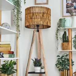 Luminaires Scandinaves-hofstein Cando Lampadaire Écru, Noir, 1 lumière