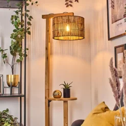 Luminaires Scandinaves-hofstein Cando Lampadaire Écru, Noir, 1 lumière