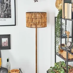 Luminaires Scandinaves-hofstein Cando Lampadaire Écru, Noir, 1 lumière