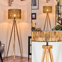 Luminaires Scandinaves-hofstein Cando Lampadaire Écru, Noir, 1 lumière