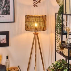 Luminaires Scandinaves-hofstein Cando Lampadaire Écru, Noir, 1 lumière