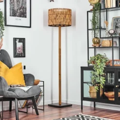 Luminaires Scandinaves-hofstein Cando Lampadaire Écru, Noir, 1 lumière